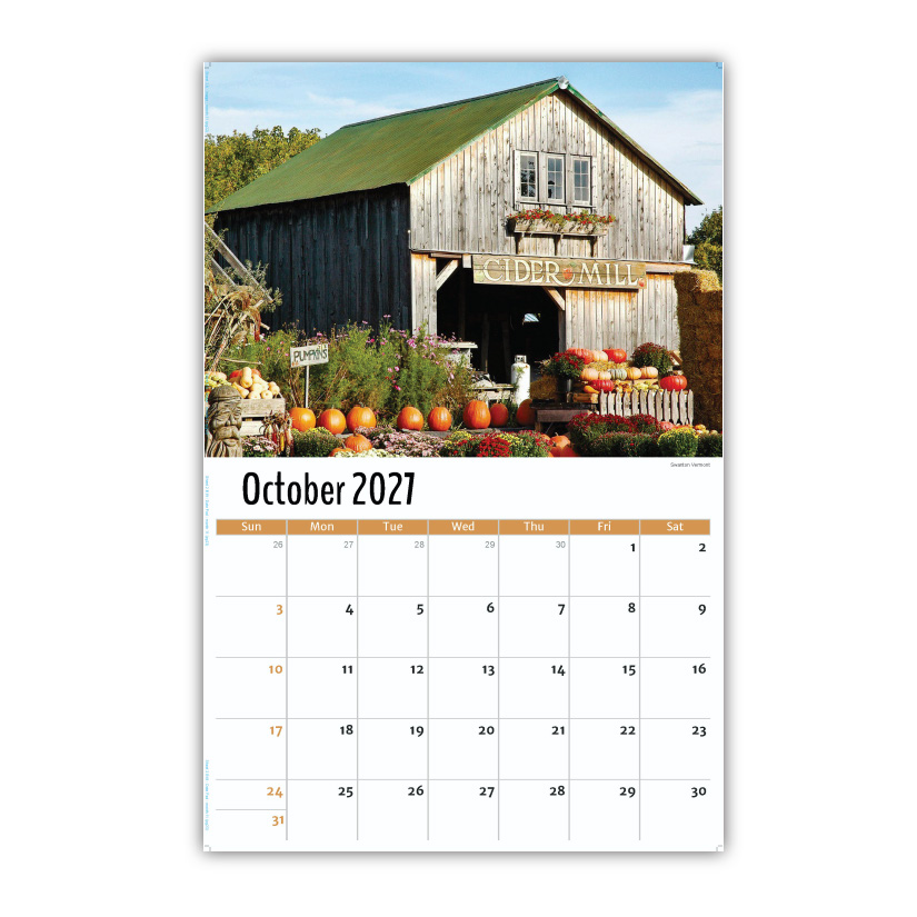2027 Wall Calendar - Scenes of New England