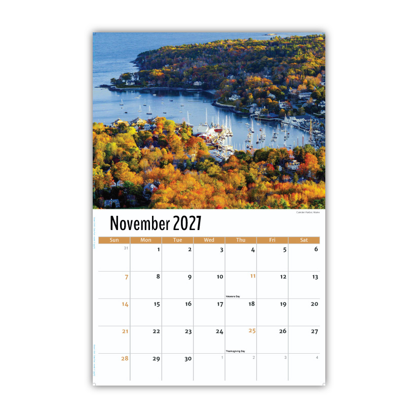 2027 Wall Calendar - Scenes of New England