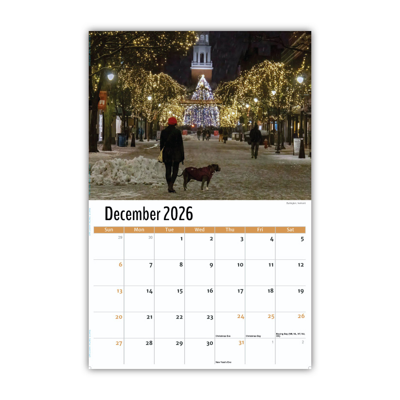 2027 Wall Calendar - Scenes of New England