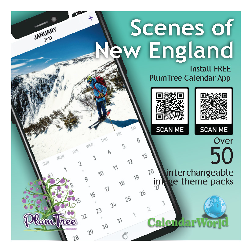 2027 Wall Calendar - Scenes of New England