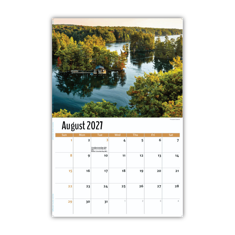 2027 Wall Calendar - Scenes of Ontario