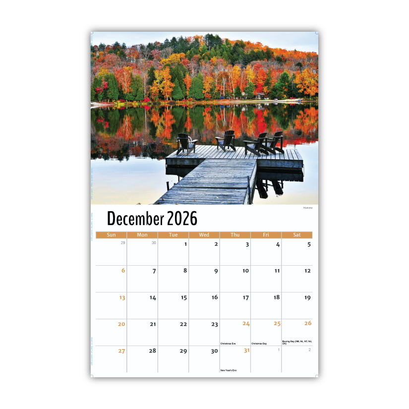 2027 Wall Calendar - Scenes of Ontario