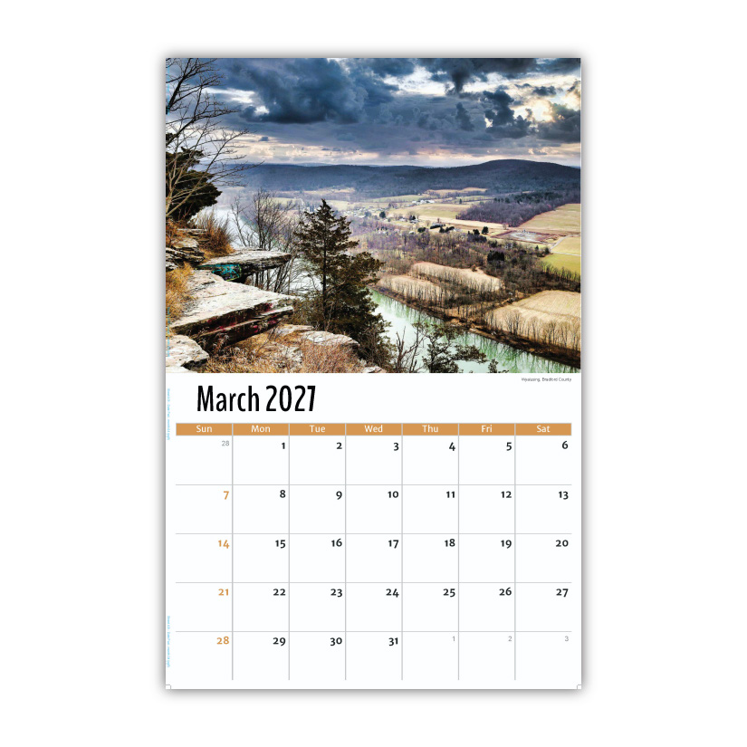 2027 Wall Calendar - Scenes of Pennsylvania