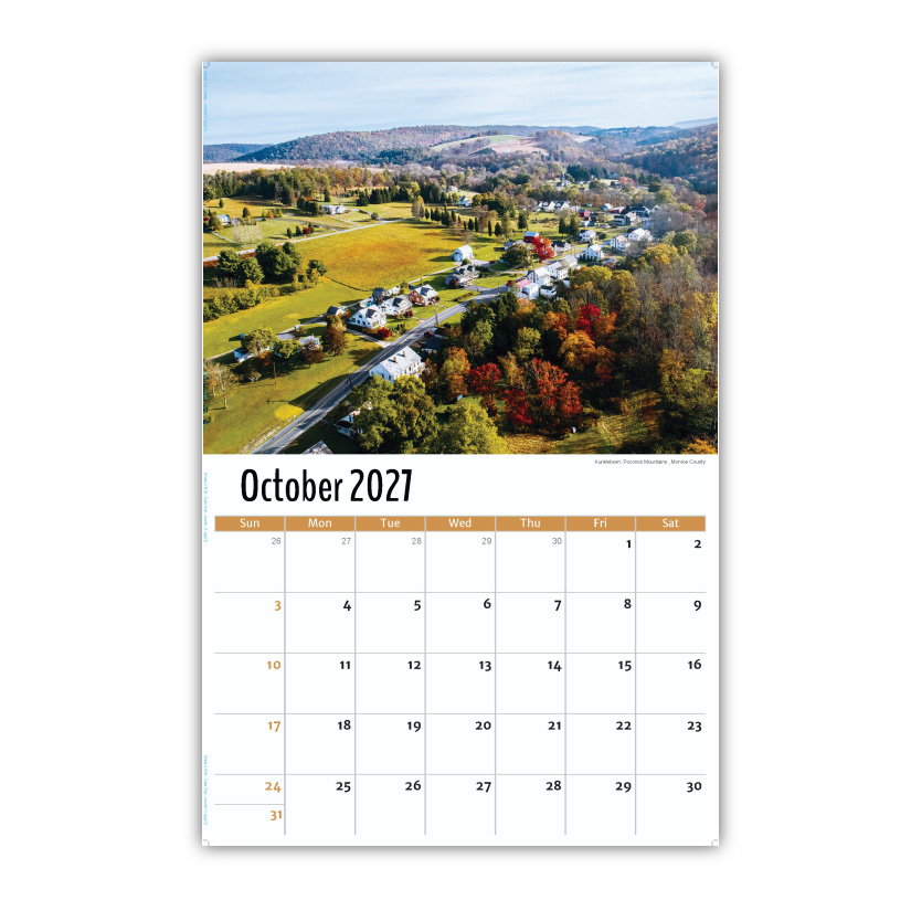 2027 Wall Calendar - Scenes of Pennsylvania