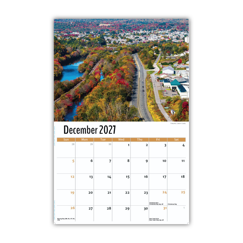2027 Wall Calendar - Scenes of Pennsylvania