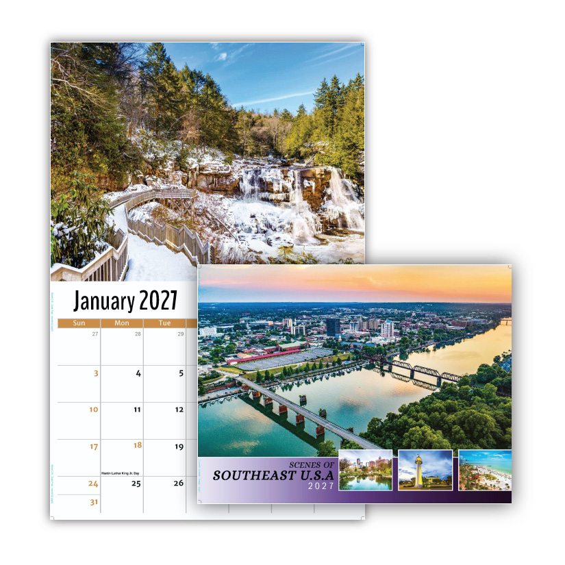 2027 Wall Calendar - Scenes of Southeast USA