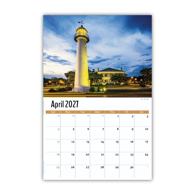 2027 Wall Calendar - Scenes of Southeast USA