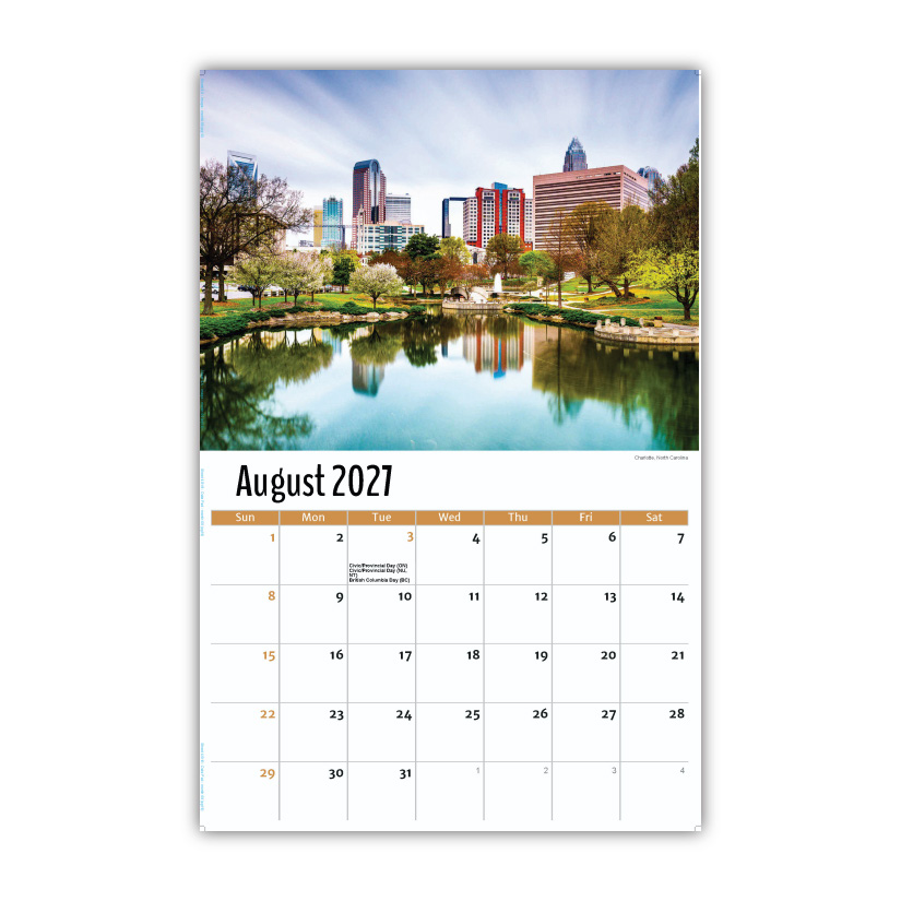 2027 Wall Calendar - Scenes of Southeast USA