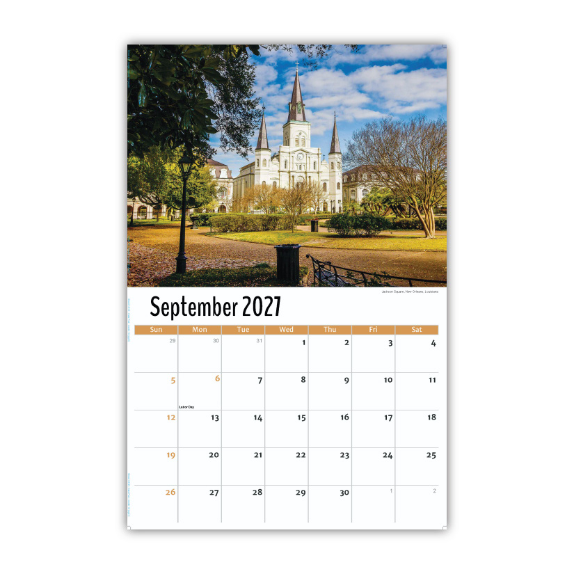2027 Wall Calendar - Scenes of Southeast USA