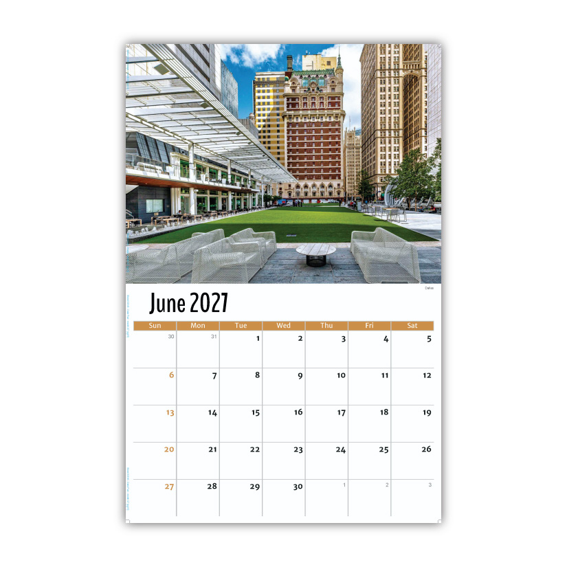 2027 Wall Calendar - Scenes of Texas