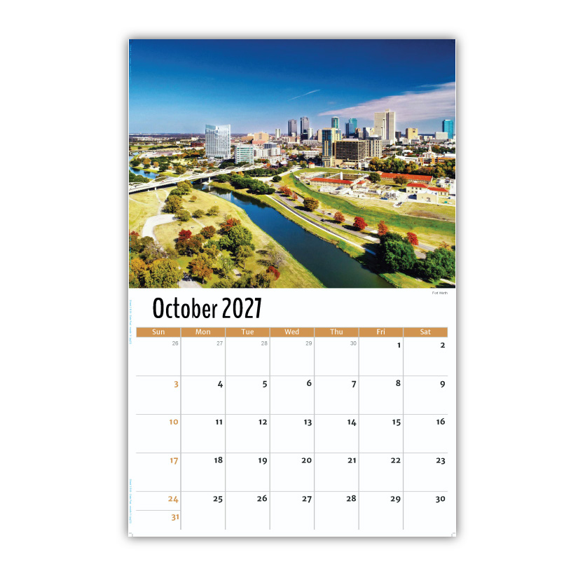 2027 Wall Calendar - Scenes of Texas