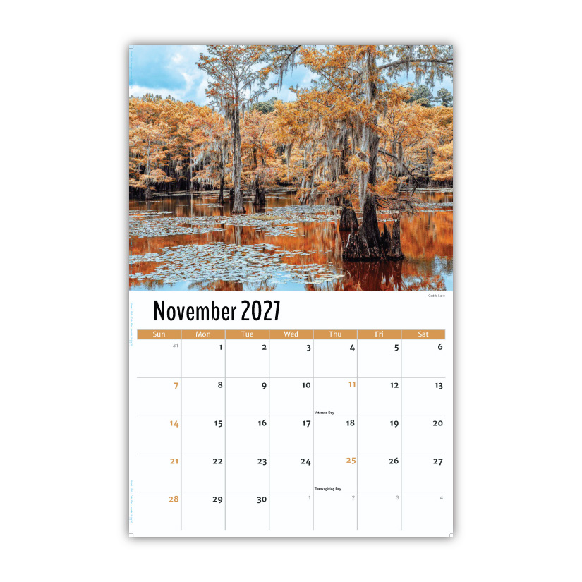 2027 Wall Calendar - Scenes of Texas