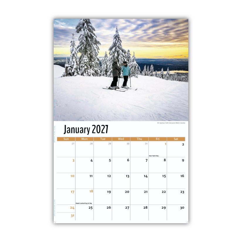 2027 Wall Calendar - Scenes of Western Canada