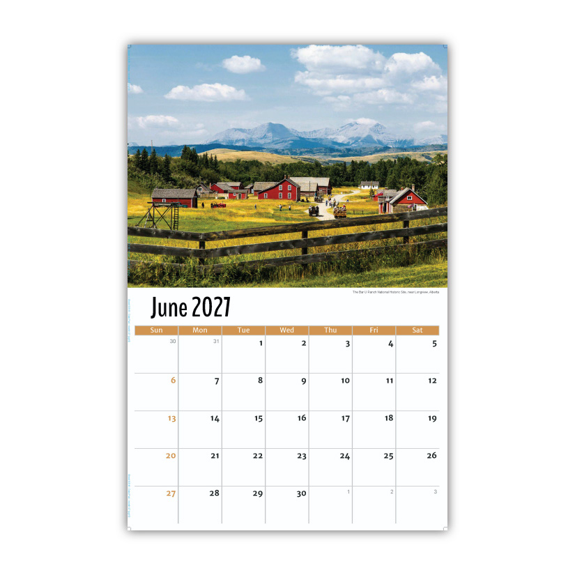 2027 Wall Calendar - Scenes of Western Canada