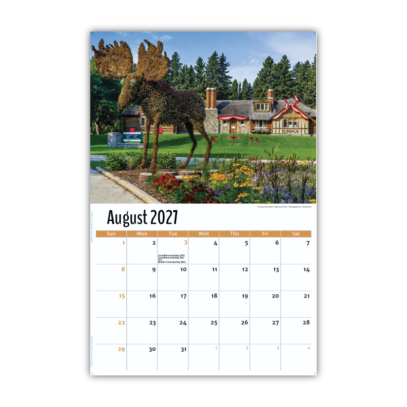 2027 Wall Calendar - Scenes of Western Canada