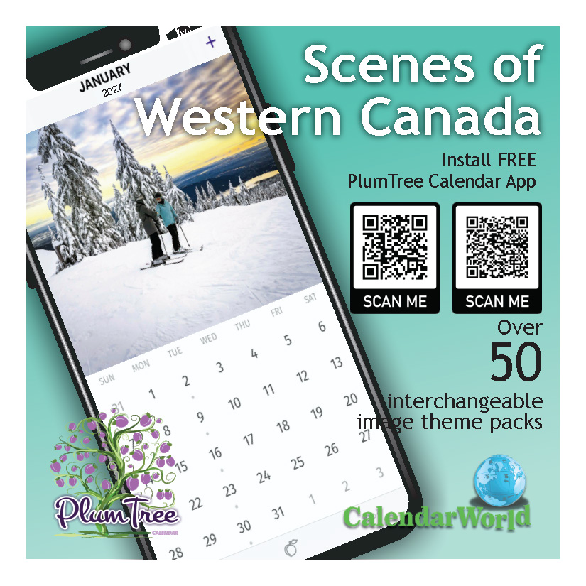 2027 Wall Calendar - Scenes of Western Canada