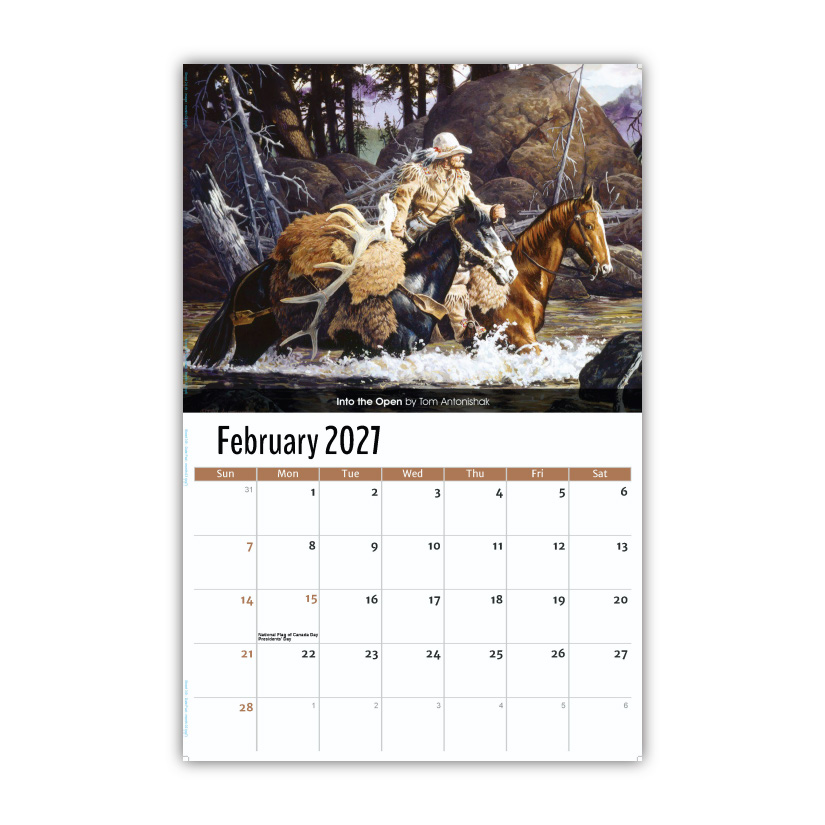 2027 Wall Calendar - Spirit of the West - Old West Art