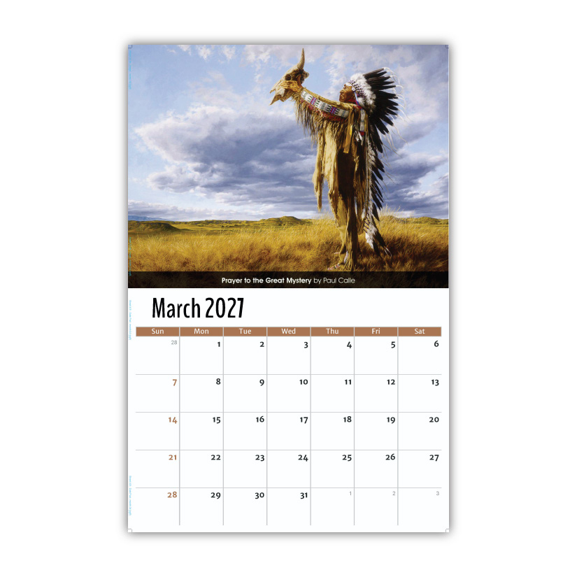 2027 Wall Calendar - Spirit of the West - Old West Art