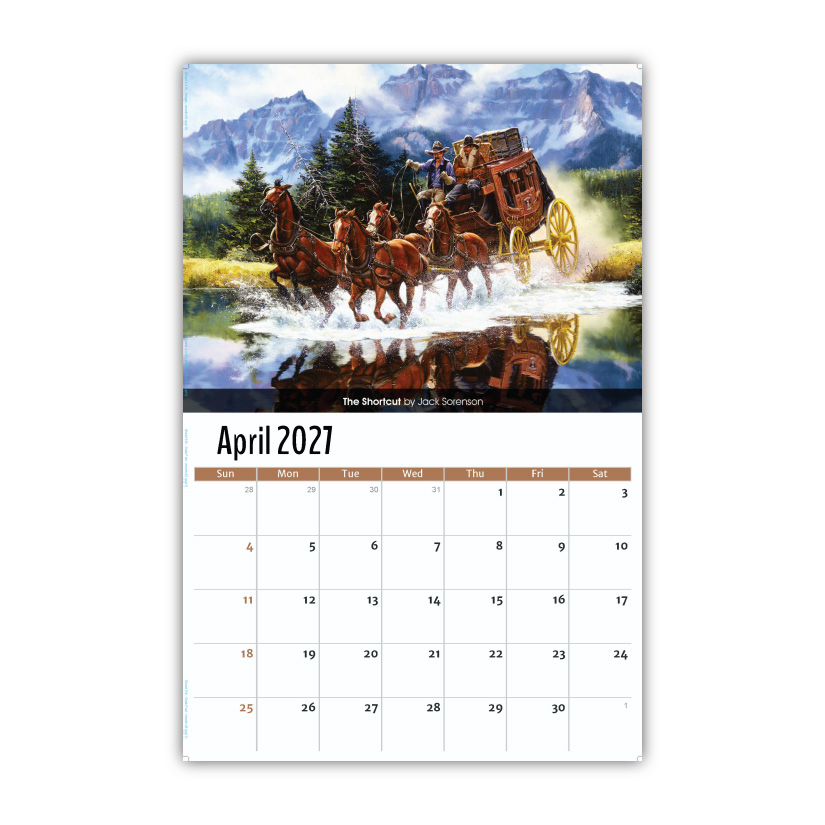 2027 Wall Calendar - Spirit of the West - Old West Art