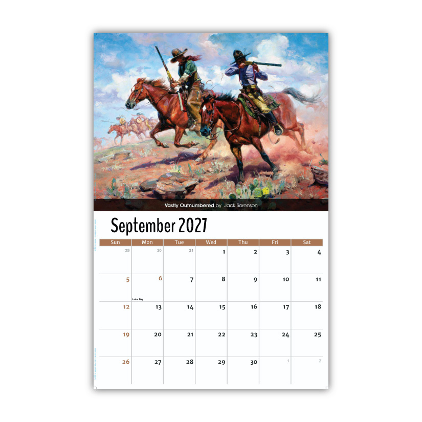 2027 Wall Calendar - Spirit of the West - Old West Art