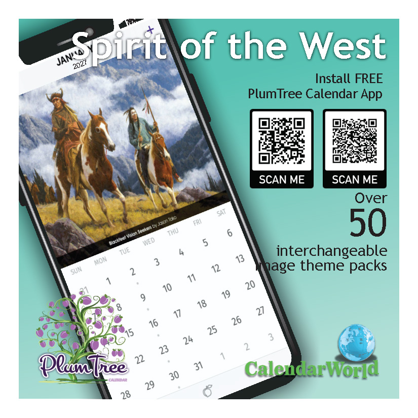 2027 Wall Calendar - Spirit of the West - Old West Art