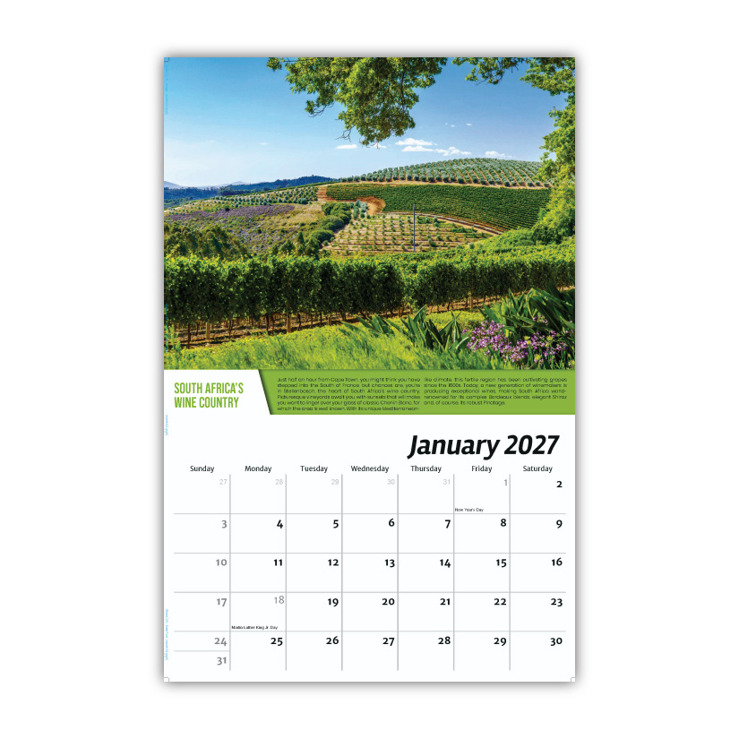 2027 Wall calendar - Vintages: Wine Tips