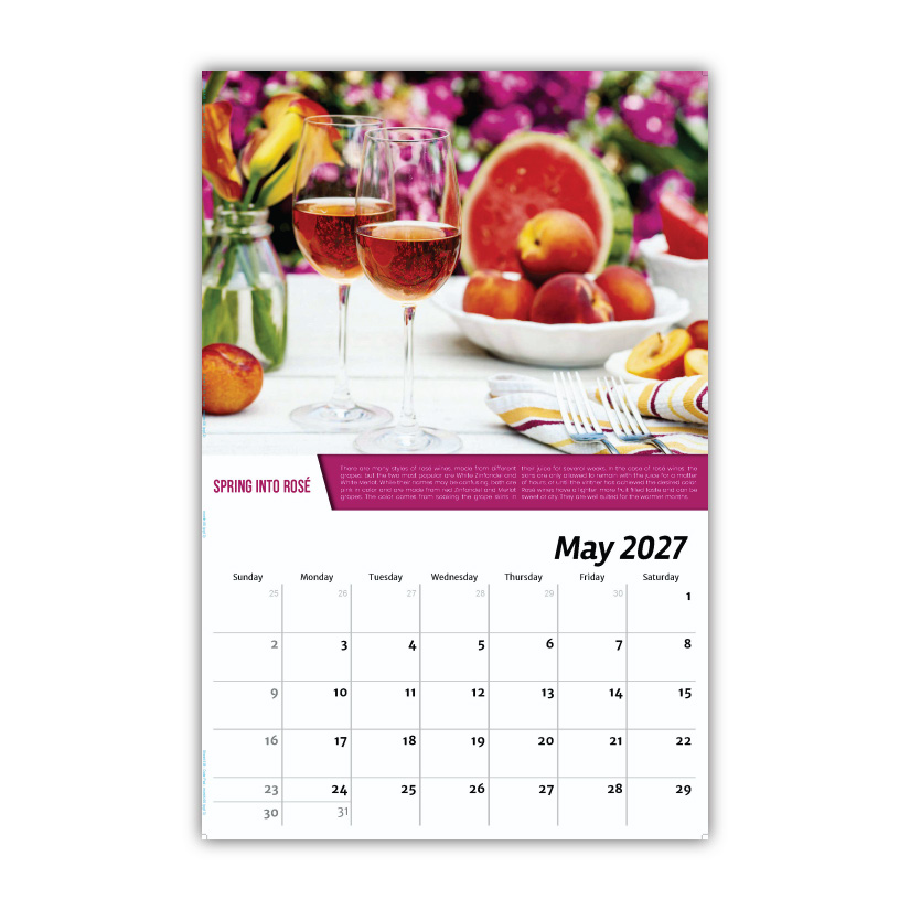 2027 Wall calendar - Vintages: Wine Tips