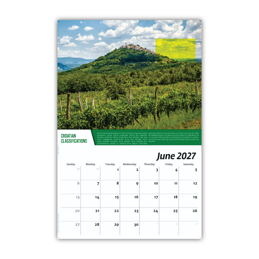 2027 Wall calendar - Vintages: Wine Tips