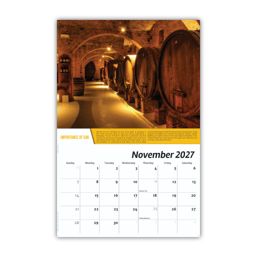 2027 Wall calendar - Vintages: Wine Tips