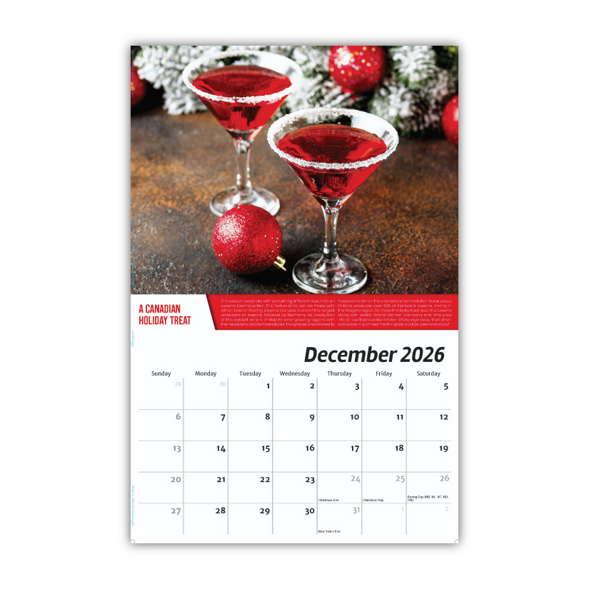 2027 Wall calendar - Vintages: Wine Tips
