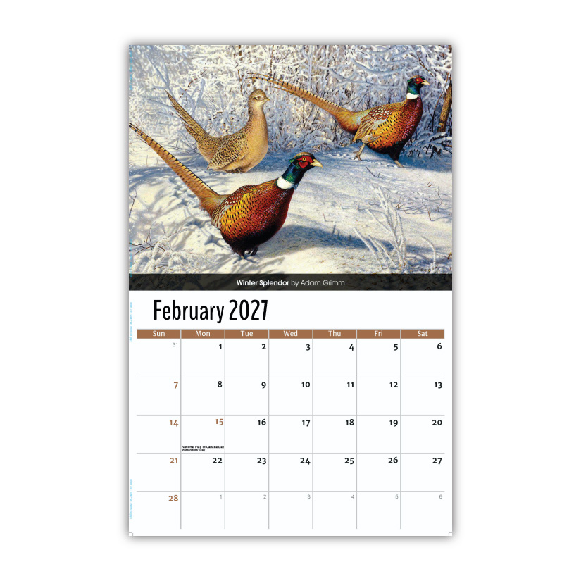 2027 Wall Calendar - Wildlife Portraits