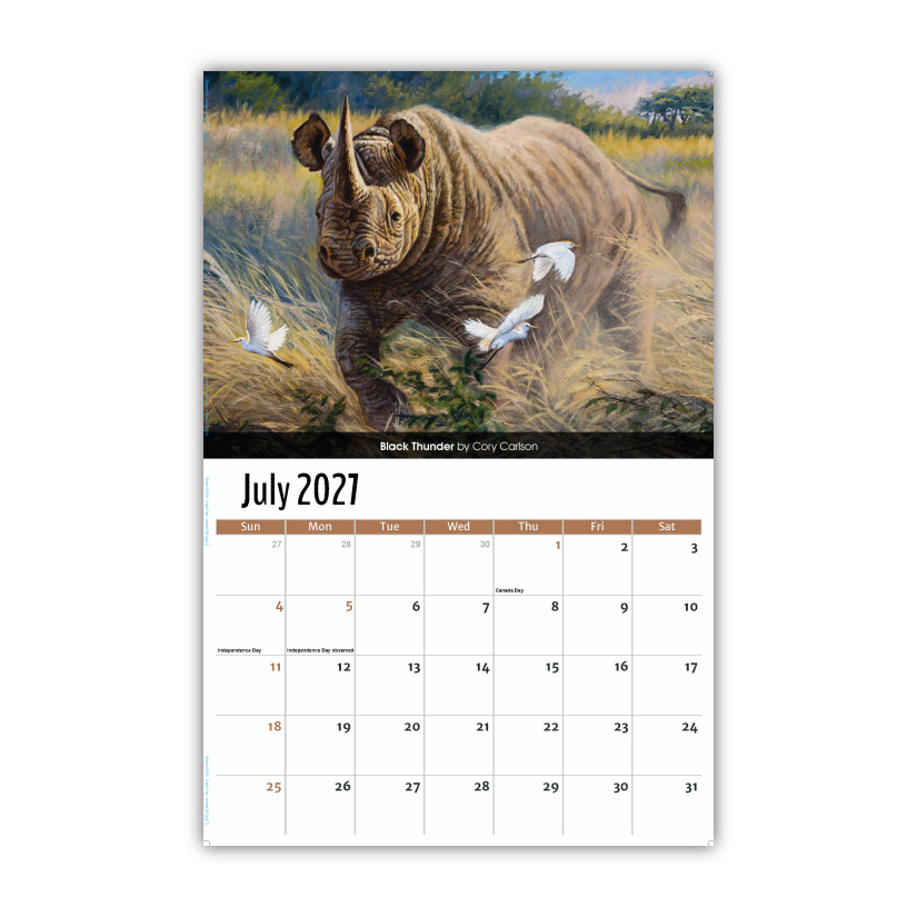 2027 Wall Calendar - Wildlife Portraits