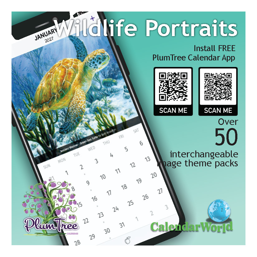 2027 Wall Calendar - Wildlife Portraits
