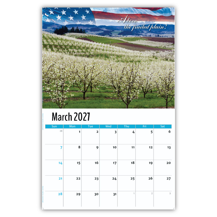 2027 America the Beautiful wall calendar