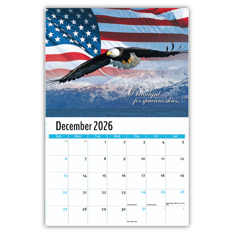 2027 America the Beautiful wall calendar