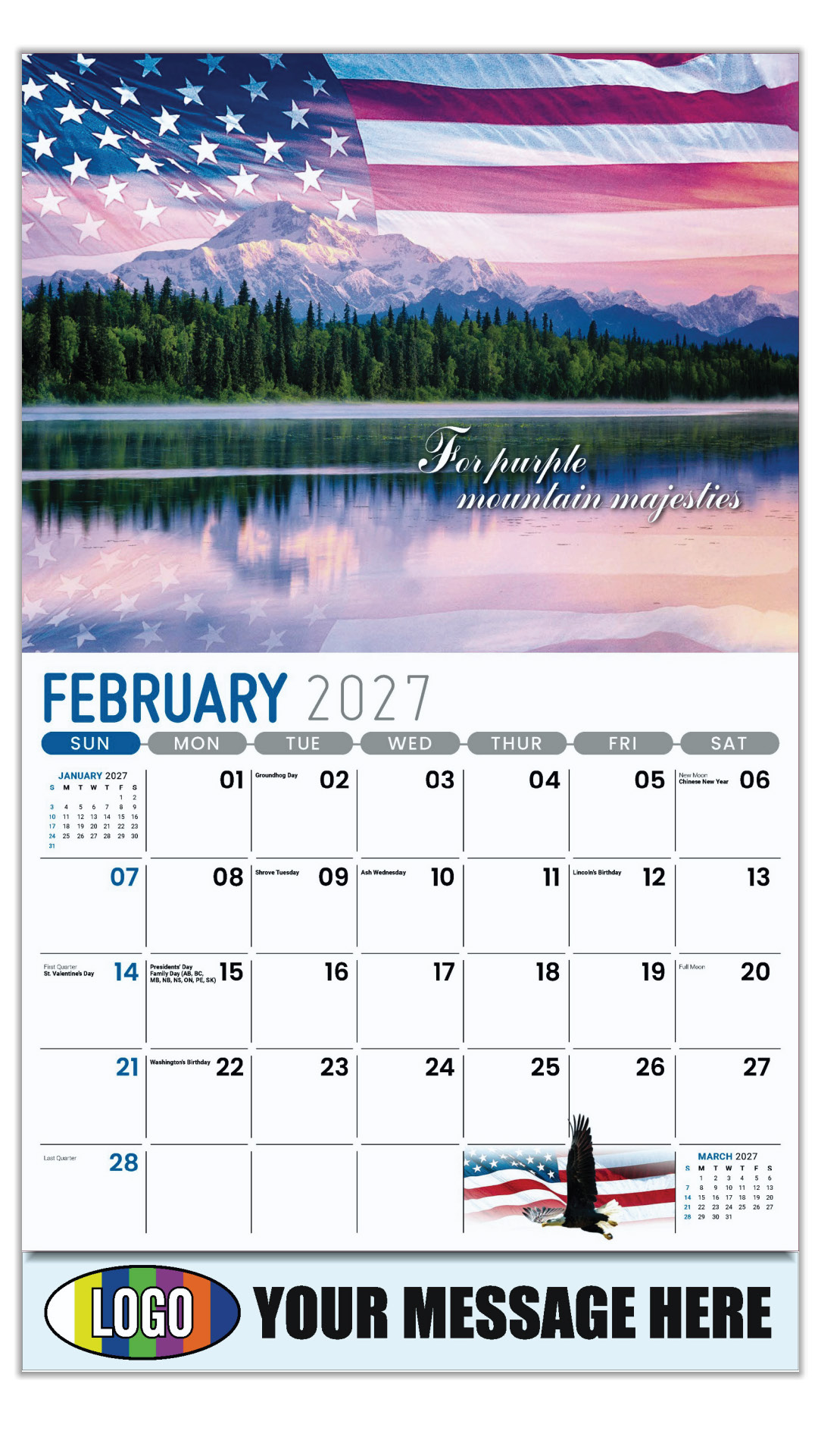 2027 America the Beautiful Business Promotional Calendar