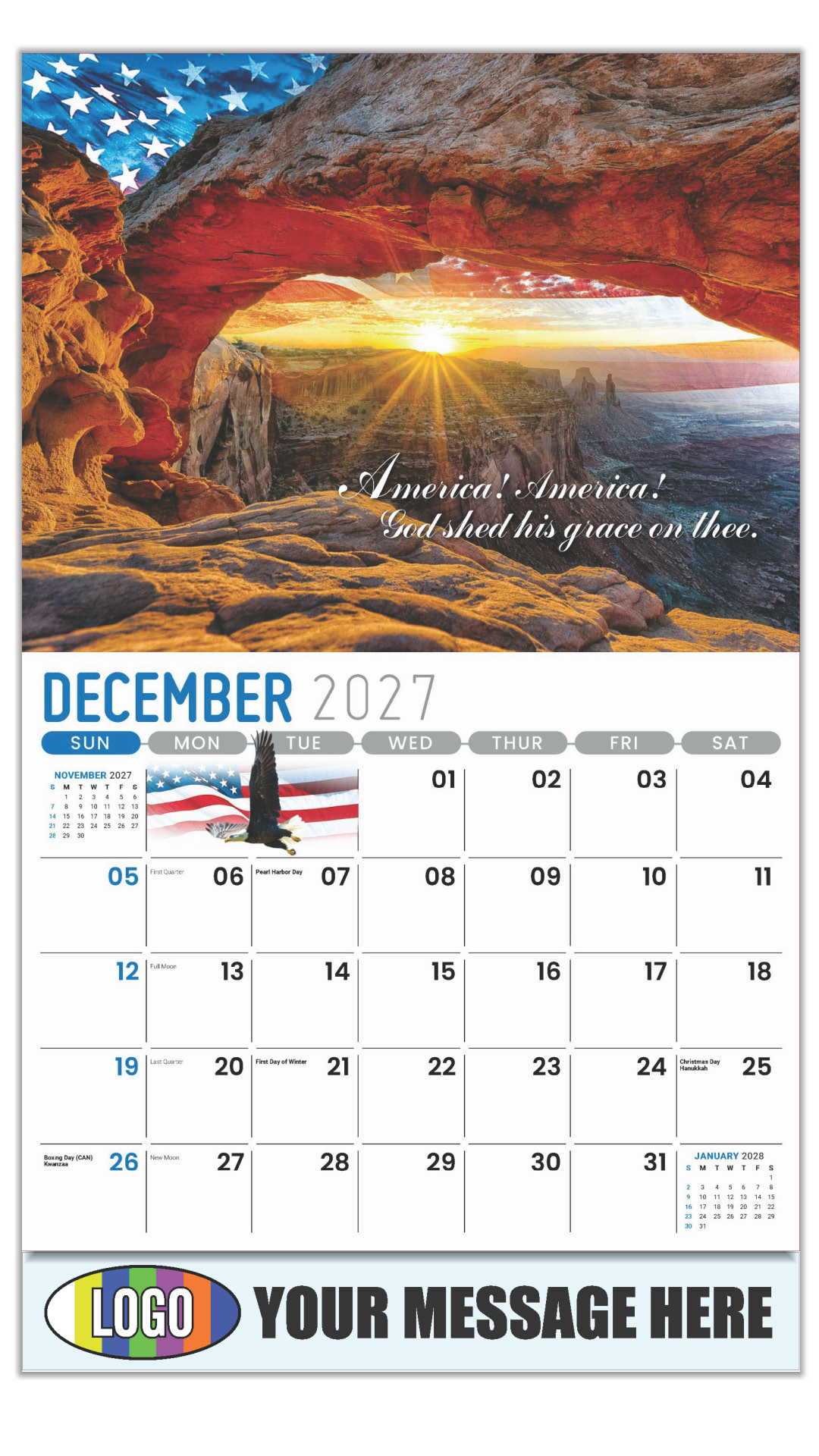 2027 America the Beautiful Business Promotional Calendar