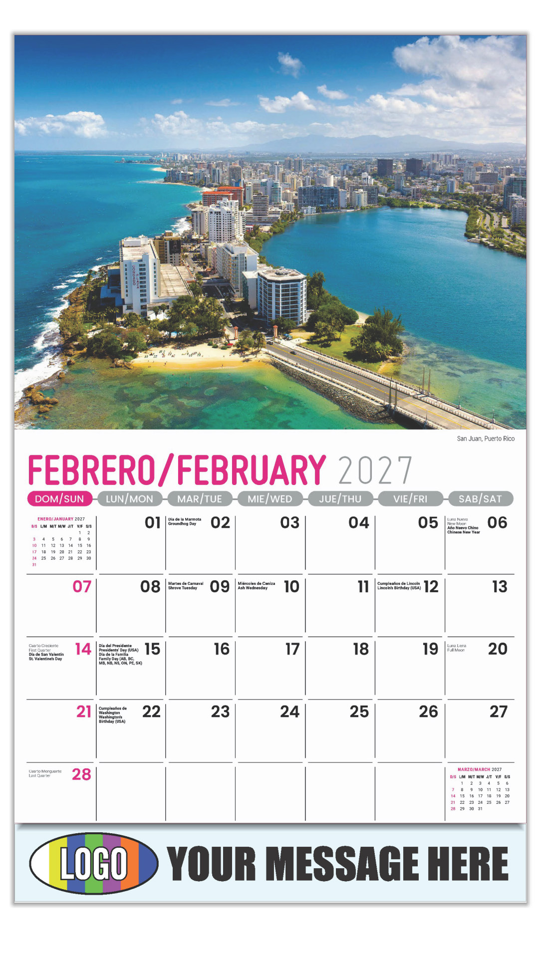 2027 Beauty of Latin America Business Promotional Calendar