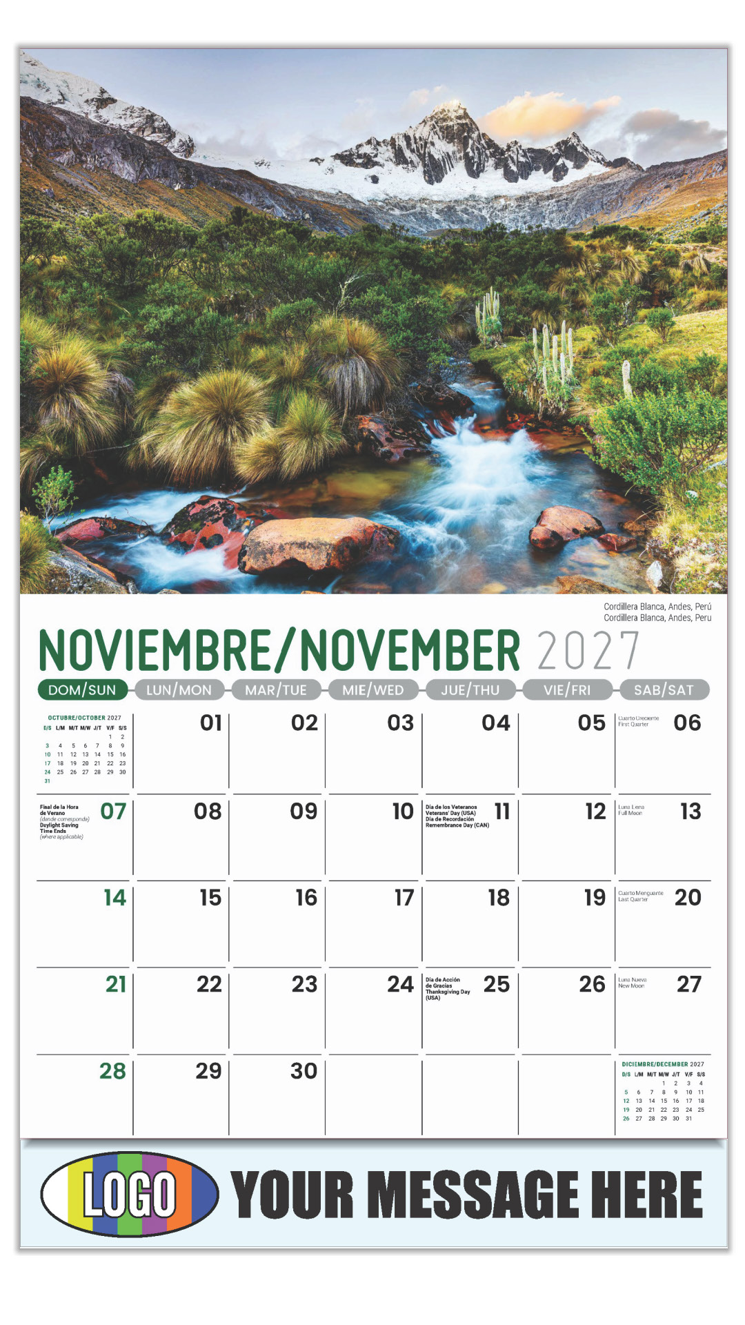 2027 Beauty of Latin America Business Promotional Calendar