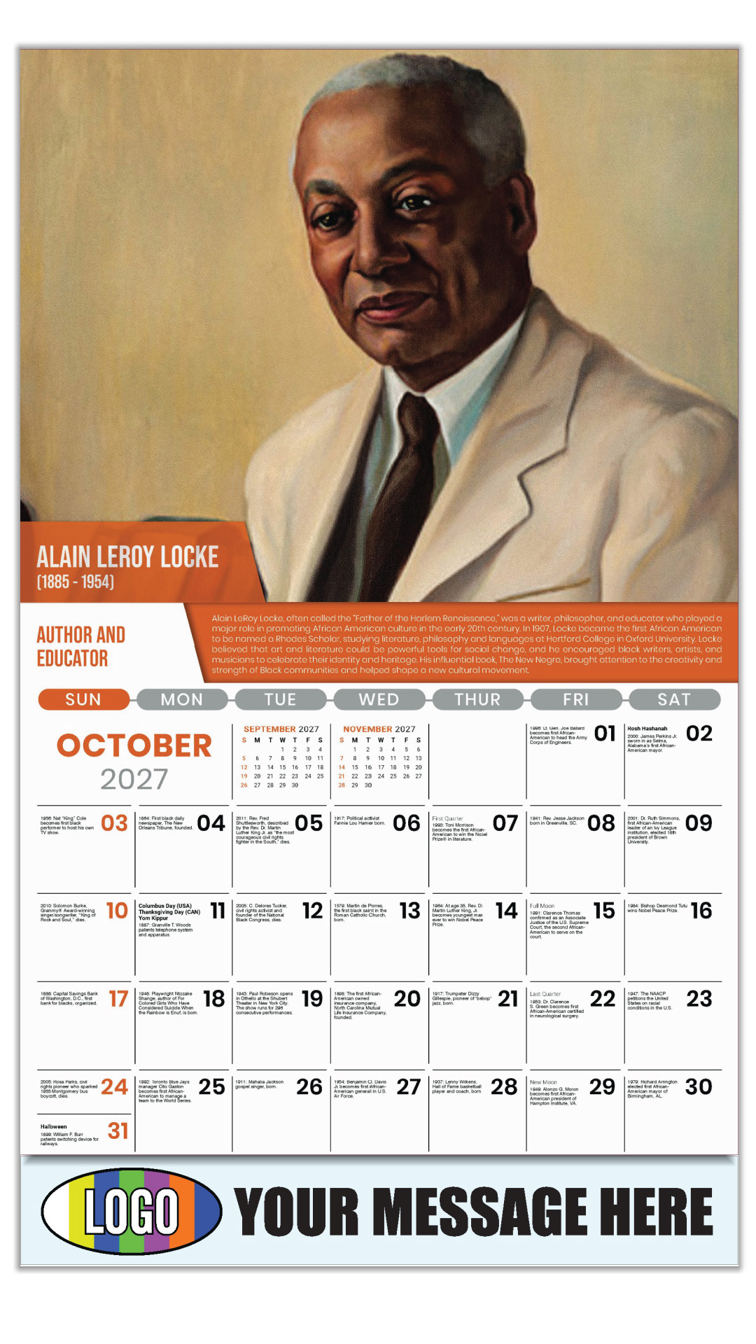 2027 Black History Business Promotional Calendar