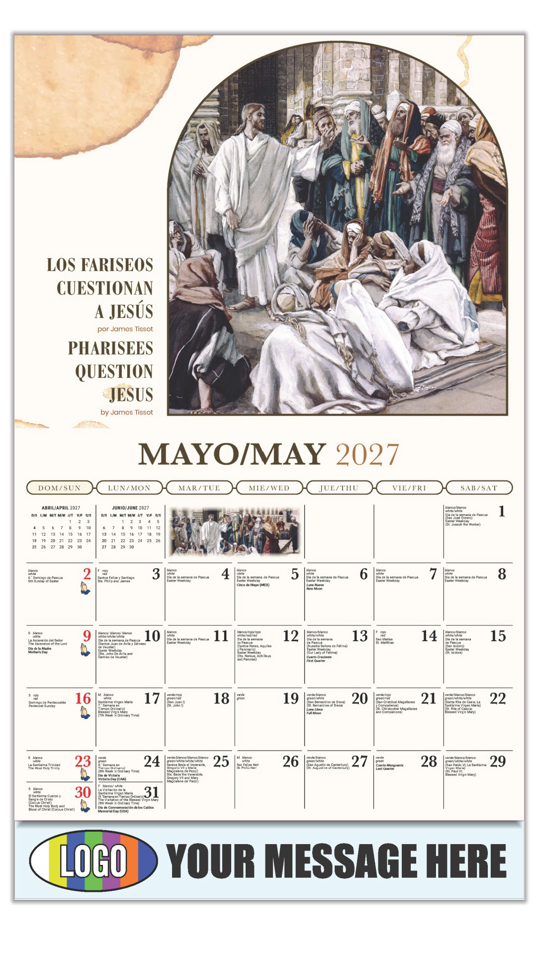2027 Bilingual Catholic Inspirations Business Promotional Calendar
