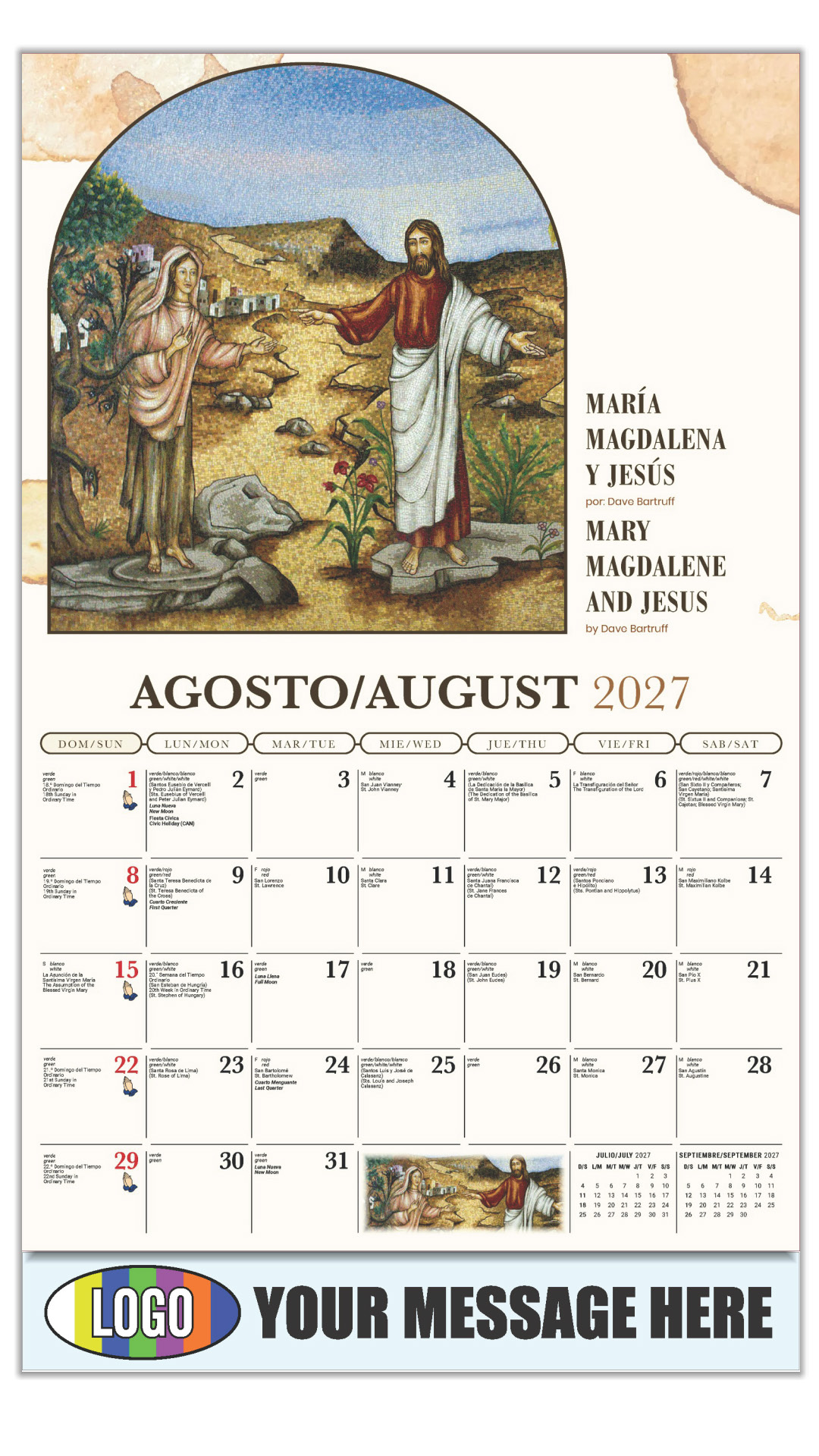 2027 Bilingual Catholic Inspirations Business Promotional Calendar