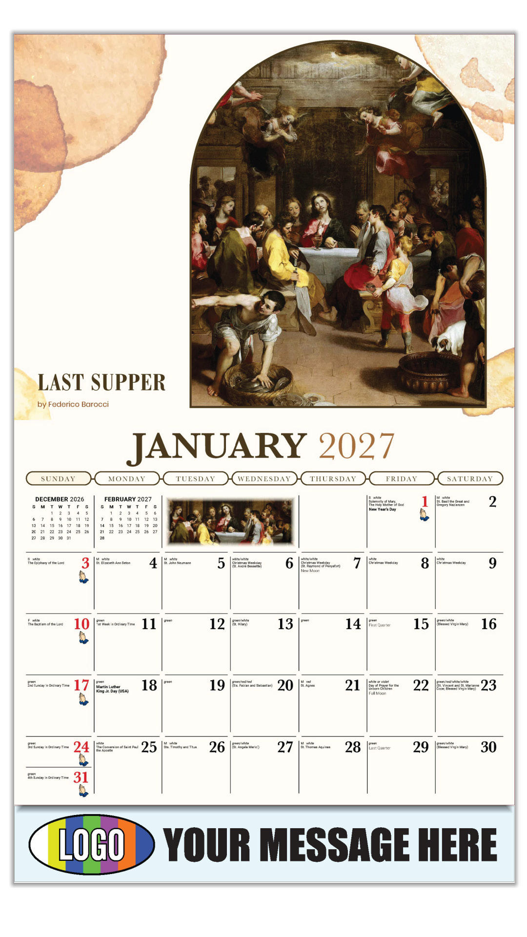 2027 Catholic Inspirations Business Promotional Calendar