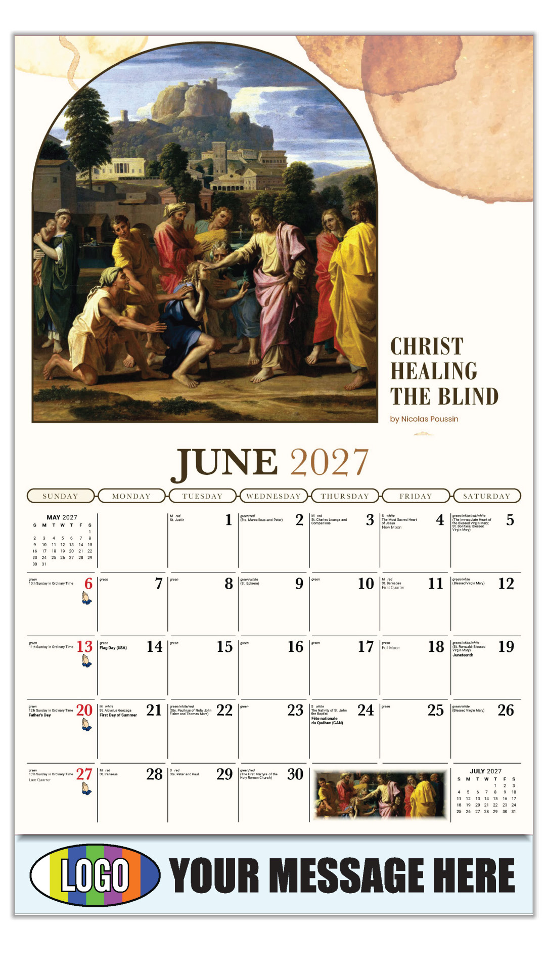 2027 Catholic Inspirations Business Promotional Calendar
