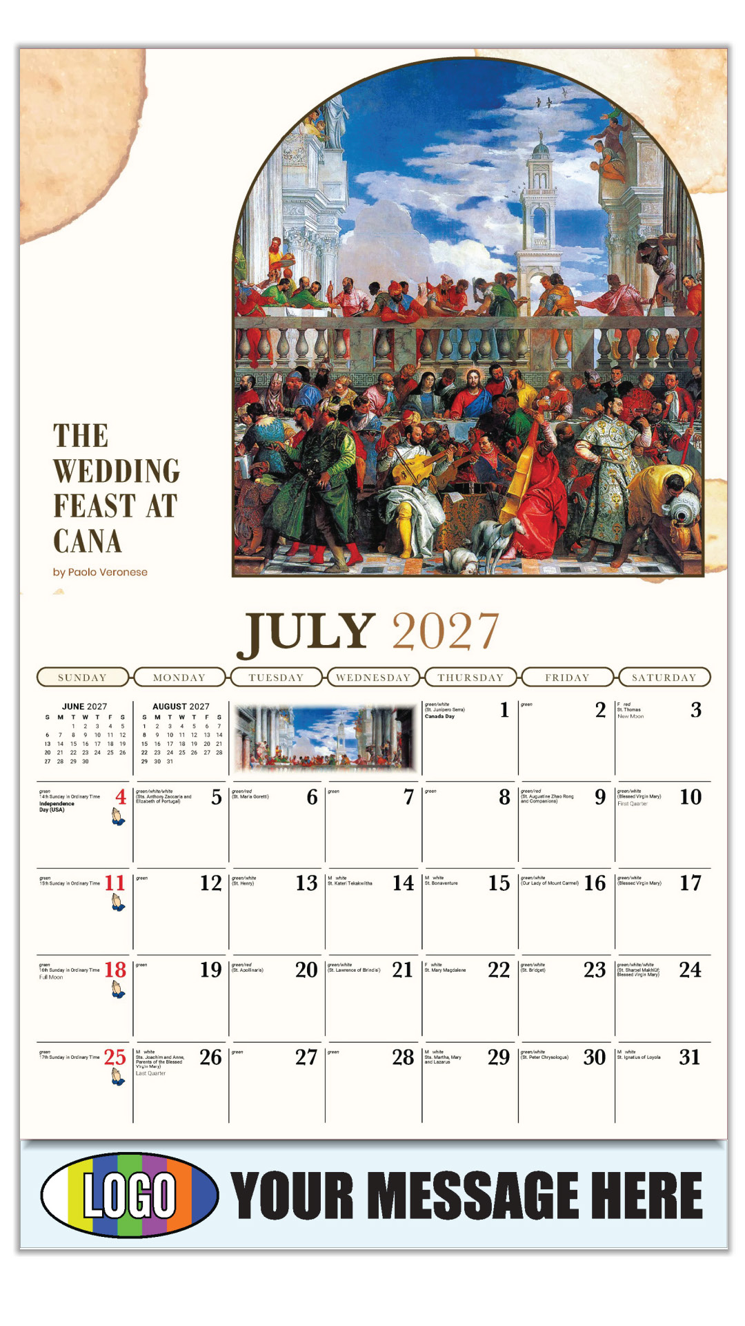 2027 Catholic Inspirations Business Promotional Calendar