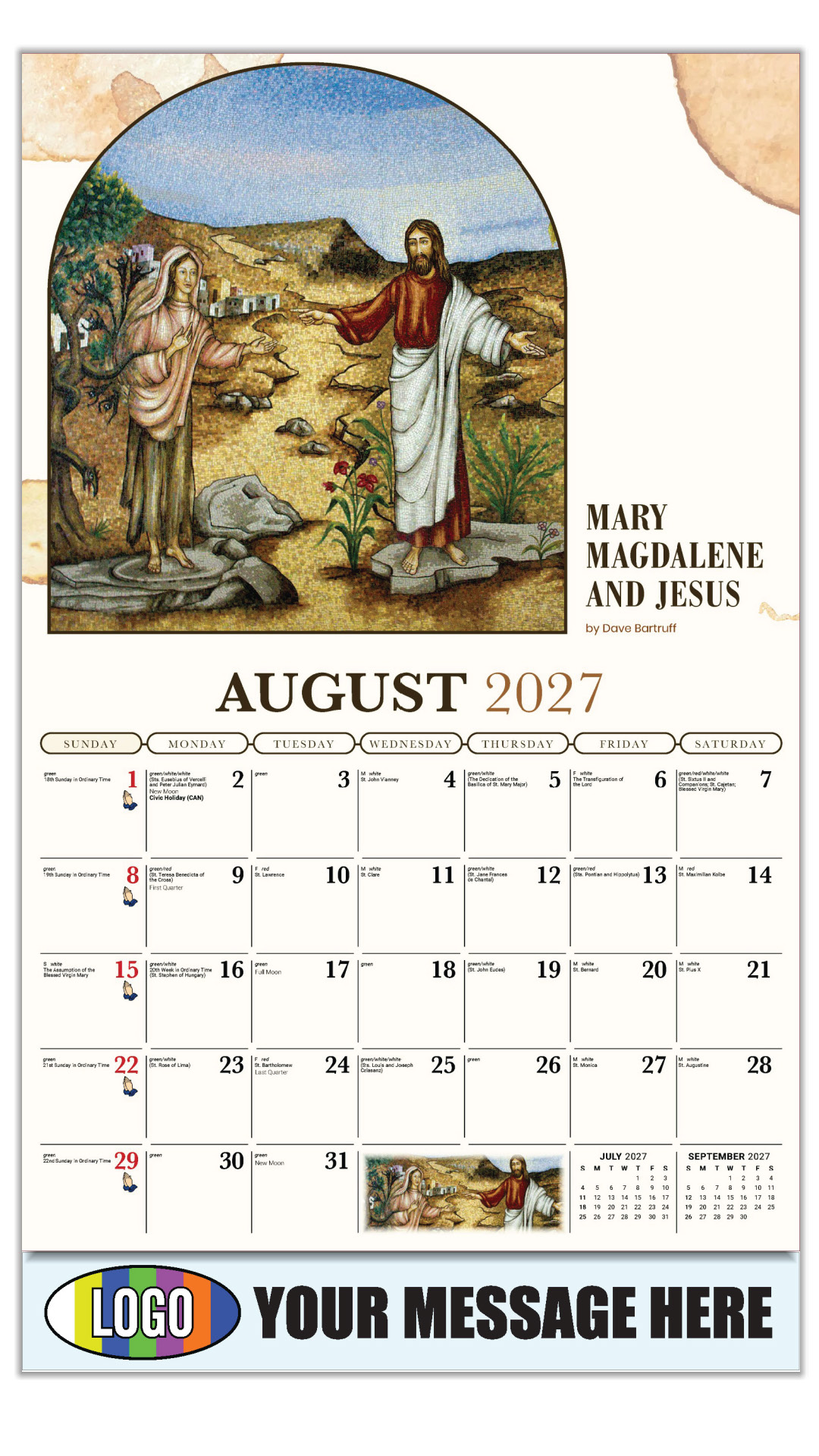 2027 Catholic Inspirations Business Promotional Calendar