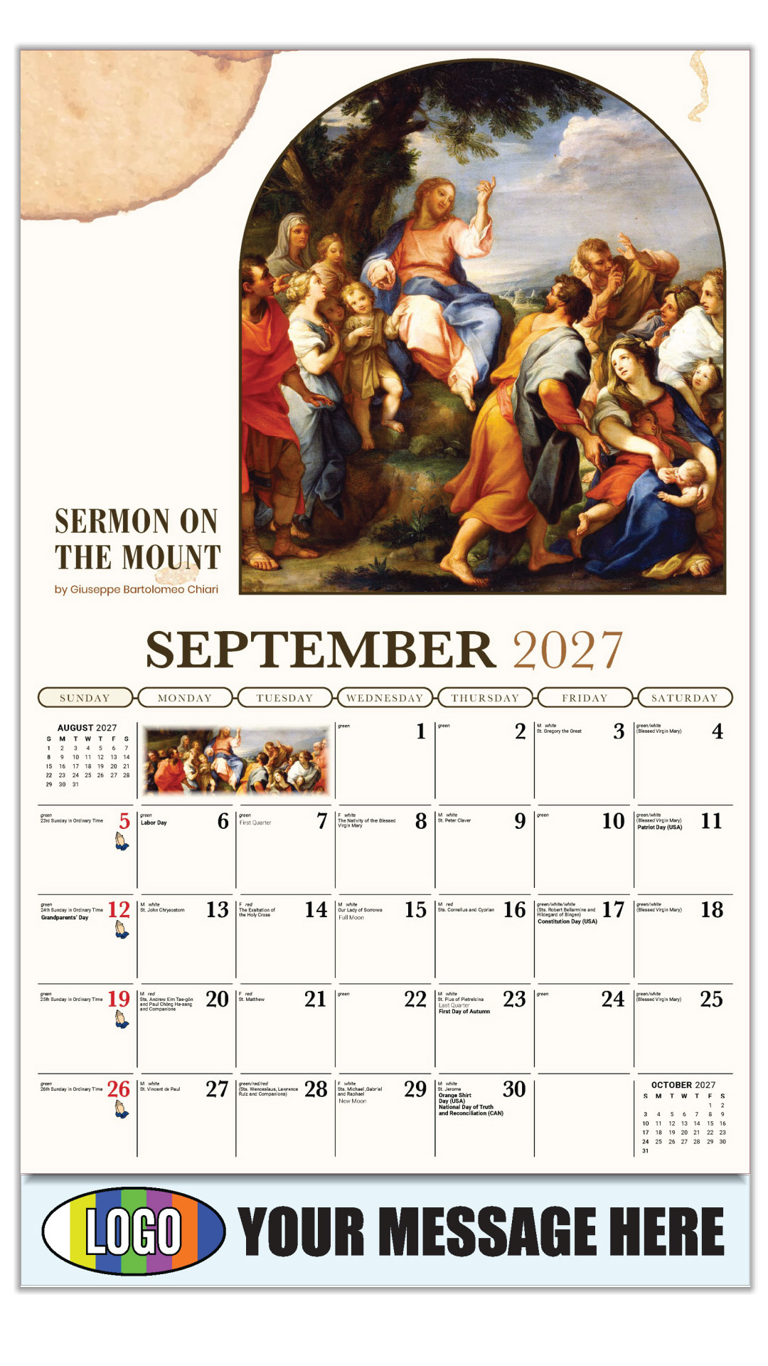 2027 Catholic Inspirations Business Promotional Calendar