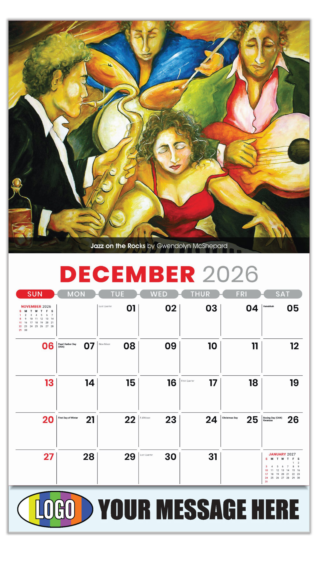 2027 Celebration of African-American Art Business Promotional Calendar