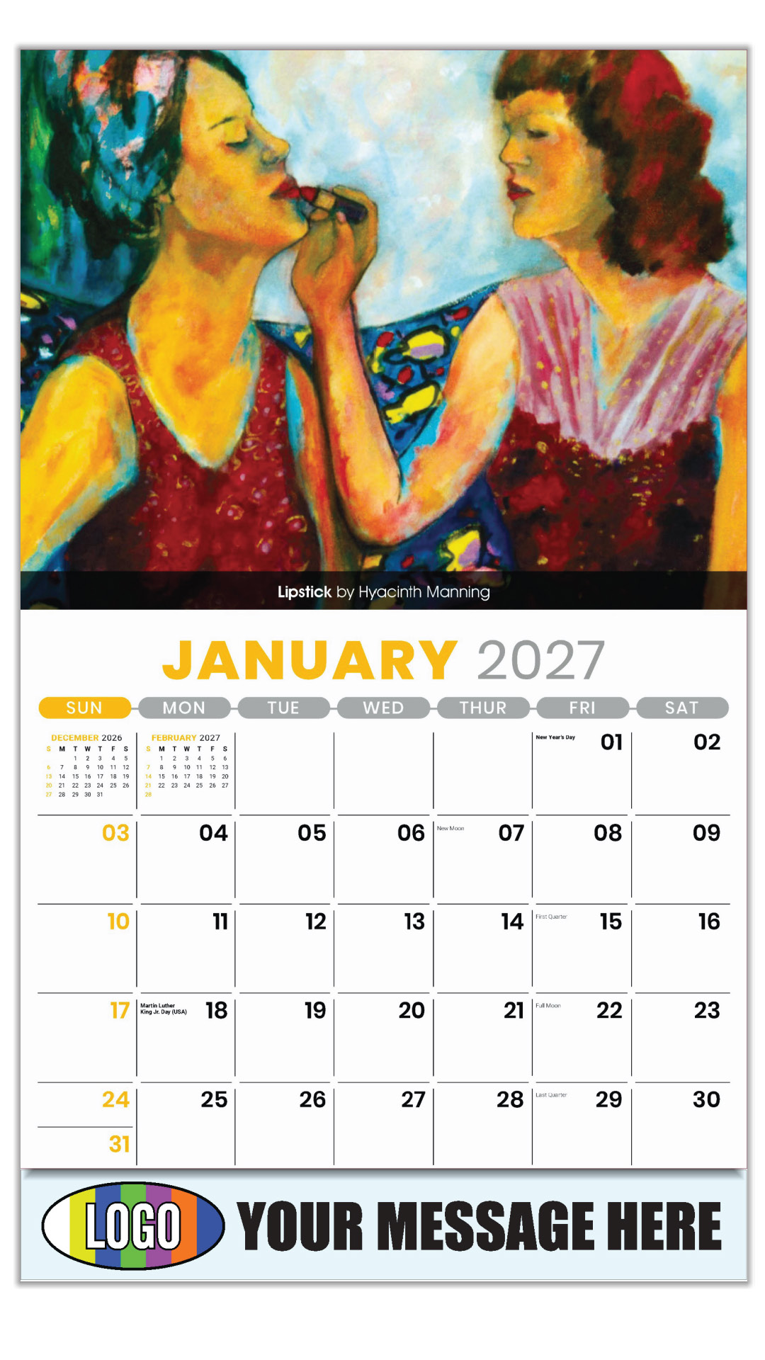 2027 Celebration of African-American Art Business Promotional Calendar