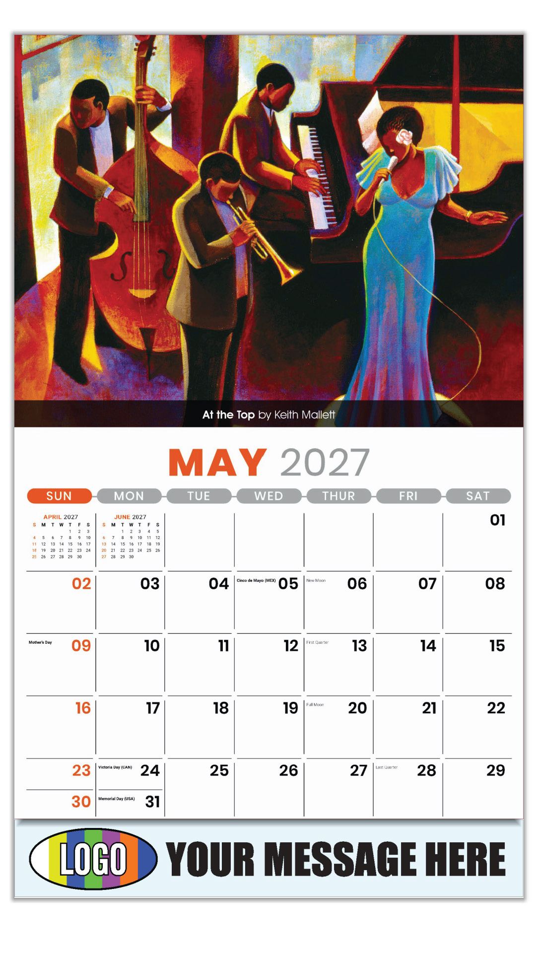 2027 Celebration of African-American Art Business Promotional Calendar